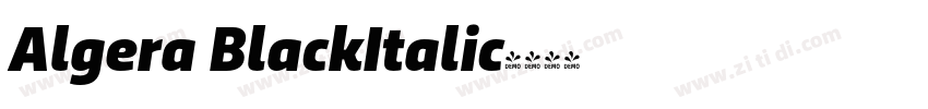 Algera BlackItalic字体转换
